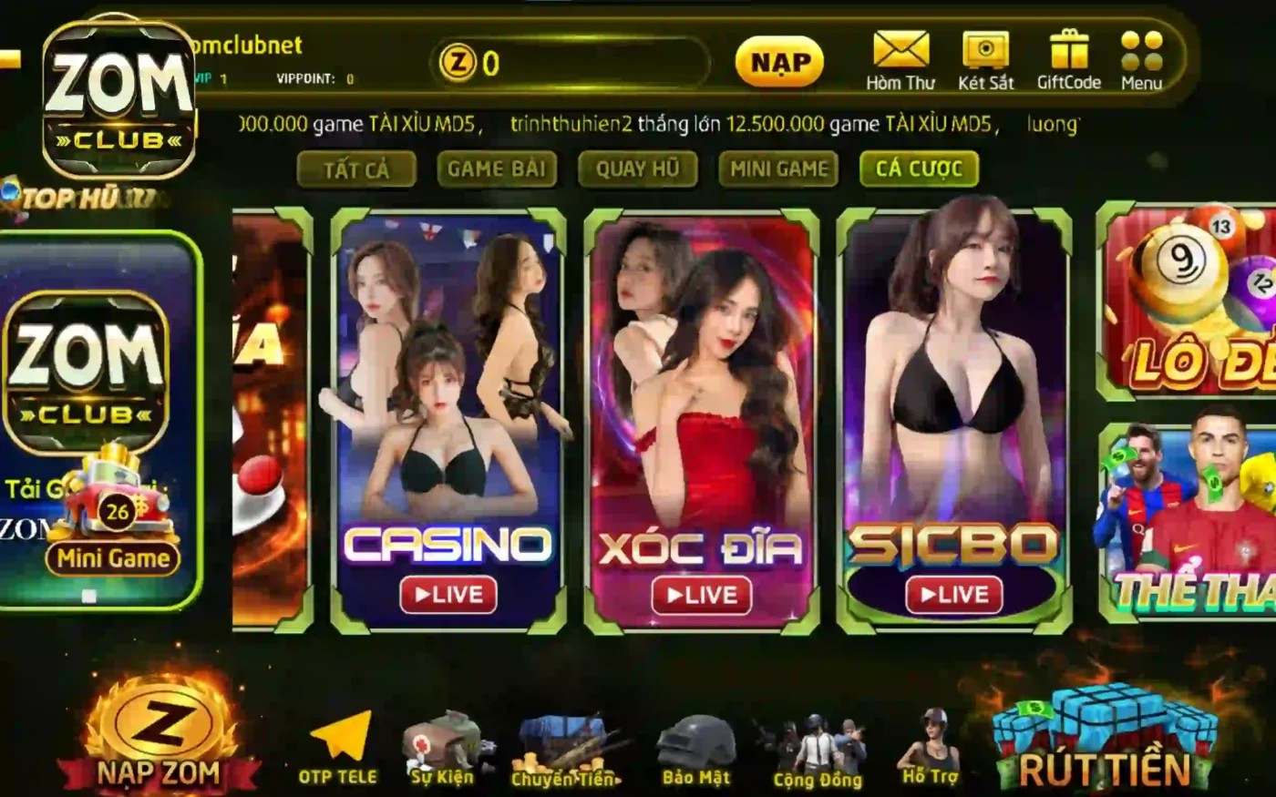 Kho game Zomclub